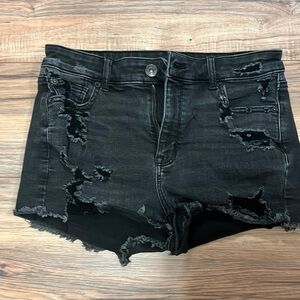 American Eagle Black denim shorts